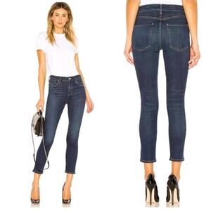 Agolde Sophie High Rise Crop Raw Hem Skinny Jeans Stretch Denim Size 31 Preppy